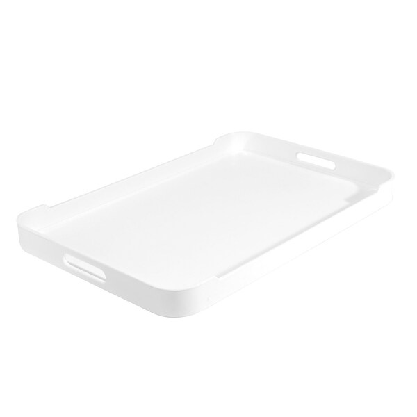 Hapco-Elmar R3060WHT-Essential 13.5x20" Rectangular Tray with Handles, White, PK 6 R3060WHT - main